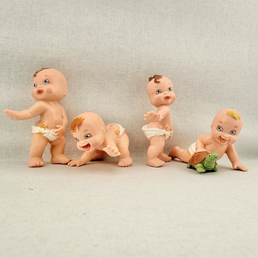 Vintage Galoob Magic Diaper Babies Turtle 1991 Mini Figures Lot PVC Rubber Baby